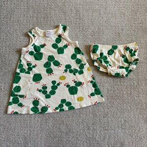 Hanna Andersson Cactus Print Pocket Dress and Bloomers Set